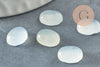 Cabochon ovale jade blanc naturel 10x8mm, x1 (G9512)
