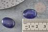 Cabochon ovale jade naturel bleu marine 18 x13mm, x1 (G2924)