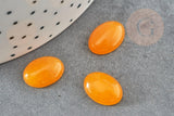 Cabochon ovale jade naturel jaune 14x10mm, x1 (G2607)