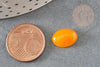Cabochon ovale jade naturel jaune 14x10mm, x1 (G2607)