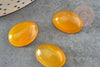 Cabochon ovale jade naturel jaune translucide 18x13mm, x1 (G2683)