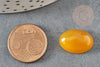 Cabochon ovale jade naturel jaune translucide 18x13mm, x1 (G2683)