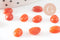 Cabochon ovale jade naturel orange 8x6mm, x1 (G10125)