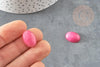 Cabochon ovale jade naturel teinté rose 18 x13mm, x1 (G2079)