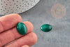Cabochon ovale jade naturel vert foncé 13x18mm, x1 (G2768)
