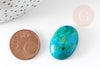 Cabochon ovale jaspe sésame bleu naturel 25x18mm, x1 (G2908)