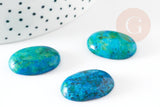 Cabochon ovale jaspe sésame bleu naturel 25x18mm, x1 (G2908)