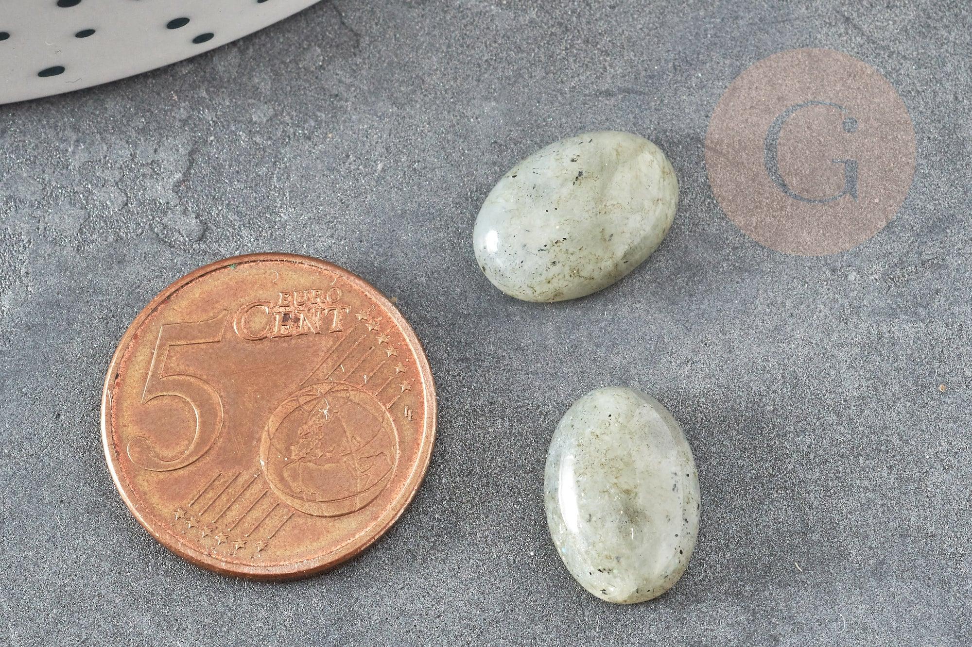 Cabochon ovale labradorite naturelle 10x14mm, x1 (G2432)