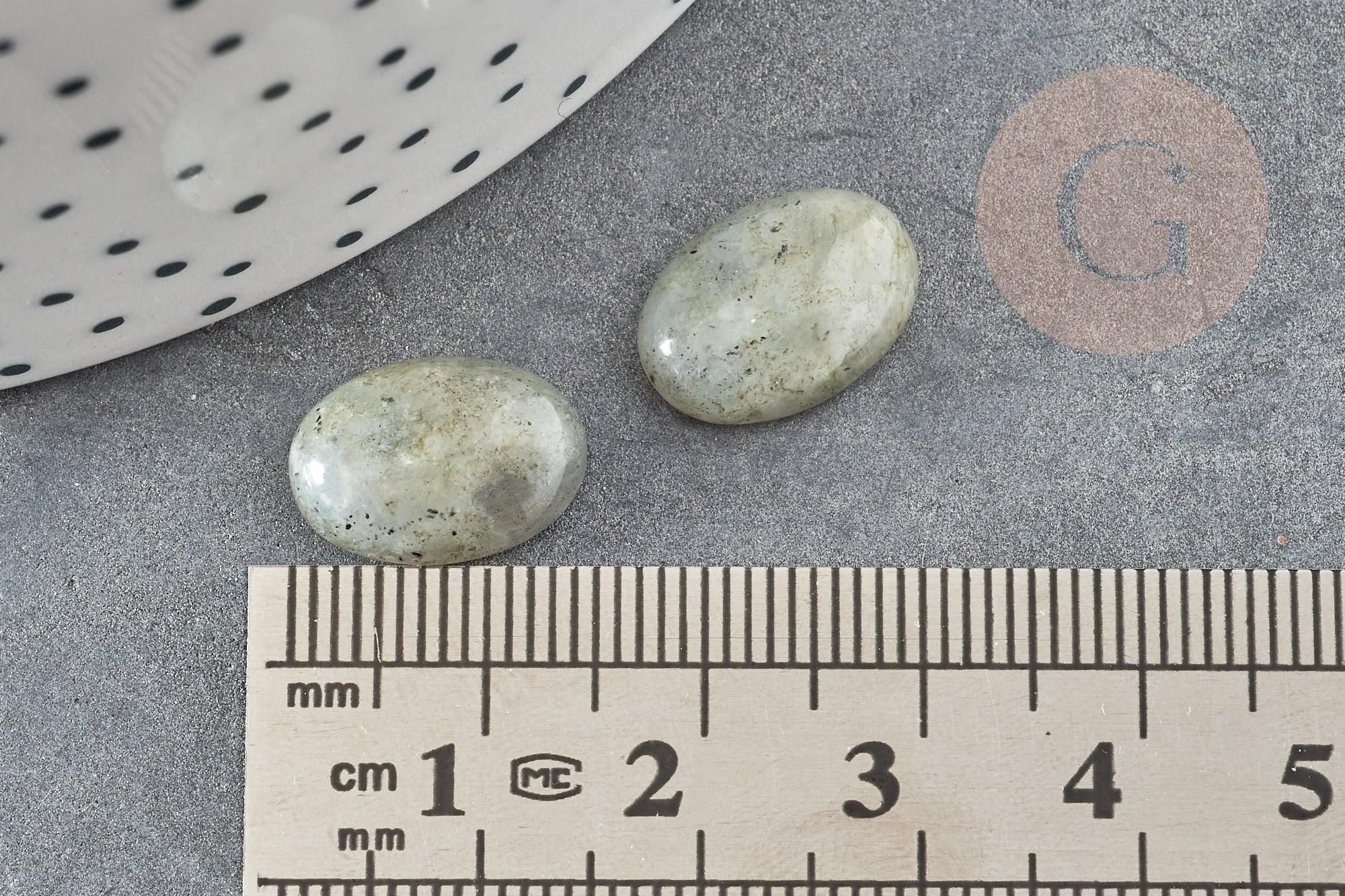 Cabochon ovale labradorite naturelle 10x14mm, x1 (G2432)