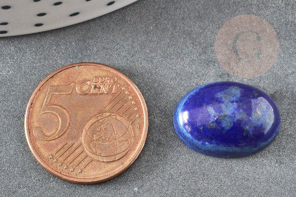 Cabochon ovale lapis lazuli naturel 18x13mm, x1 G8673