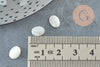 Cabochon ovale nacre blanche 8x6mm, x1 (G9045)