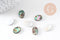Cabochon ovale nacre noire naturelle ormeau 14mm, x1 (G5905)