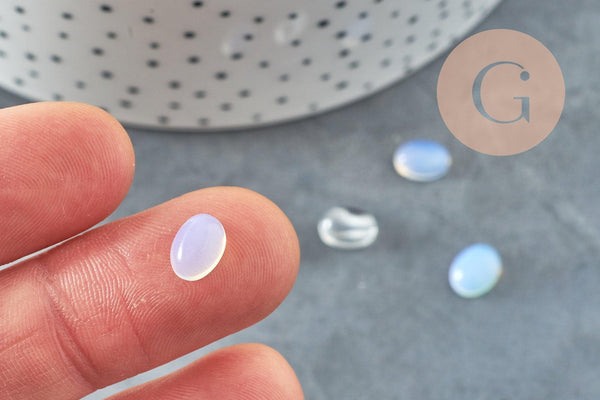 Cabochon ovale opalite 8x6mm, x1 (G2023)