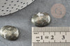 Cabochon ovale pyrite grise naturelle 18 x13mm, x1 (G0203)