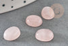 Cabochon ovale quartz rose naturel 10x8mm, x1 (G1712)