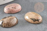 Cabochon ovale rhodonite naturelle 13x18mm, x1 (G2063)