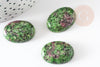 Cabochon ovale rubis zoisite naturelle 25mm, x1 (G2221)