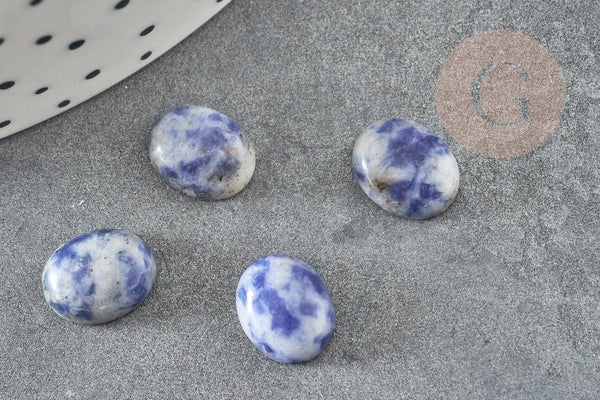 Cabochon ovale sodalite bleue naturelle 10x8mm, x1 (G2214)