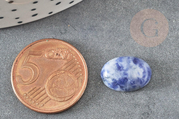 Cabochon ovale sodalite bleue naturelle 14x10mm, x1 (G2595)