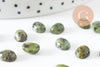 Cabochon ovale turquoise africaine naturelle 8x6mm, création bijoux pierre naturelle, x1 (G10177)
