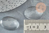 Cabochon ovale verre transparent 25mm, x10 (G0269)
