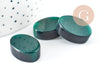 Cabochon ovale vert verre oeil de chat 28x18mm, x1 (G1026)