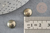 Cabochon pyrite grise naturelle 10mm, x1 (G0217)