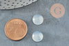 Cabochon rond agate naturelle blanche 10mm, x1 G8688