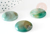 Cabochon rond agate naturelle verte 24mm, x1 (G2645)