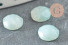 Cabochon rond amazonite bleue naturelle à facettes 8mm, x1 (G5638)