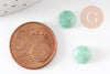 Cabochon rond aventurine naturelle facetté 7.5mm, x1 (G9374)