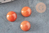 Cabochon rond aventurine rouge naturelle 8mm, x1 (G2230)