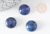 Cabochon rond bleu lapis lazulis 16mm x1 (G0431)