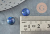 Cabochon rond bleu lapis lazulis naturel 8mm, x1 (G0394)