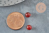 Cabochon rond cornaline naturelle orange 6mm, x1 (G0175)