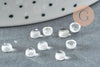 Cabochon rond cristal de roche naturel 4mm, x1 (G2884)