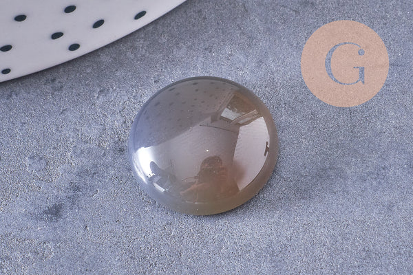 Cabochon rond dôme pierre naturelle et de synthèse 18mm, x1 (G10711)