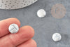 Cabochon rond howlite blanc naturelle 12mm, x1 (G0759)