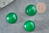 Cabochon rond jade malaisie teinté vert 10mm, x1 (G8663)