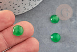 Cabochon rond jade naturel 10mm, x1 (G2808)