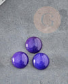 Cabochon rond jade naturel bleu, 12mm, x1 (G1429)