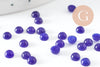 Cabochon rond jade naturel bleu 4mm, x1 (G9966)