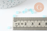 Cabochon rond jade naturel bleu turquoise clair 4mm, x1 (G9958)