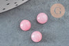Cabochon rond jade naturel rose 6mm, x1 (G0097)