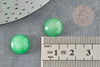 Cabochon rond jade naturel vert 12mm, x1 (G2632)