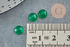 Cabochon rond jade naturel vert 6mm, x1 (G2969)