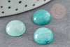Cabochon rond jade naturel vert aqua 12mm, x1 (G0700)