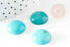 Cabochon rond jade naturel vert aqua 16mm, x1 (G0698)
