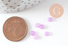 Cabochon rond jade naturel violet clair 4mm, x1 (G9948)