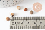 Cabochon rond jaspe paysage naturel 6mm, x1 (G10035)